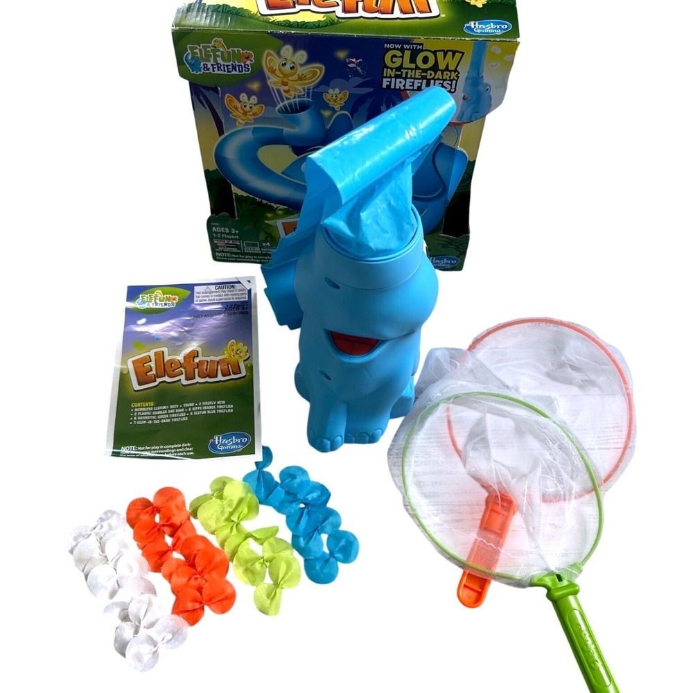 Hasbro Elefun and Friends Game Glow in the Dark Fireflies Toy TESTED COMPLETE